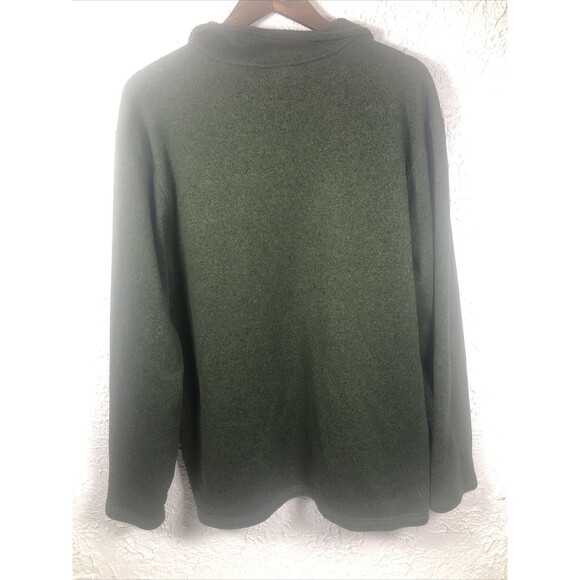 The North Face Jacket Mens XL Green 1/4 Zip Pullover Lightweight Fleece warm - Picture 7 of 8